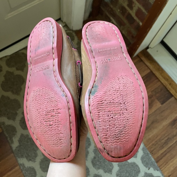 Sperry top-siders brown pink 7 - Picture 3 of 8